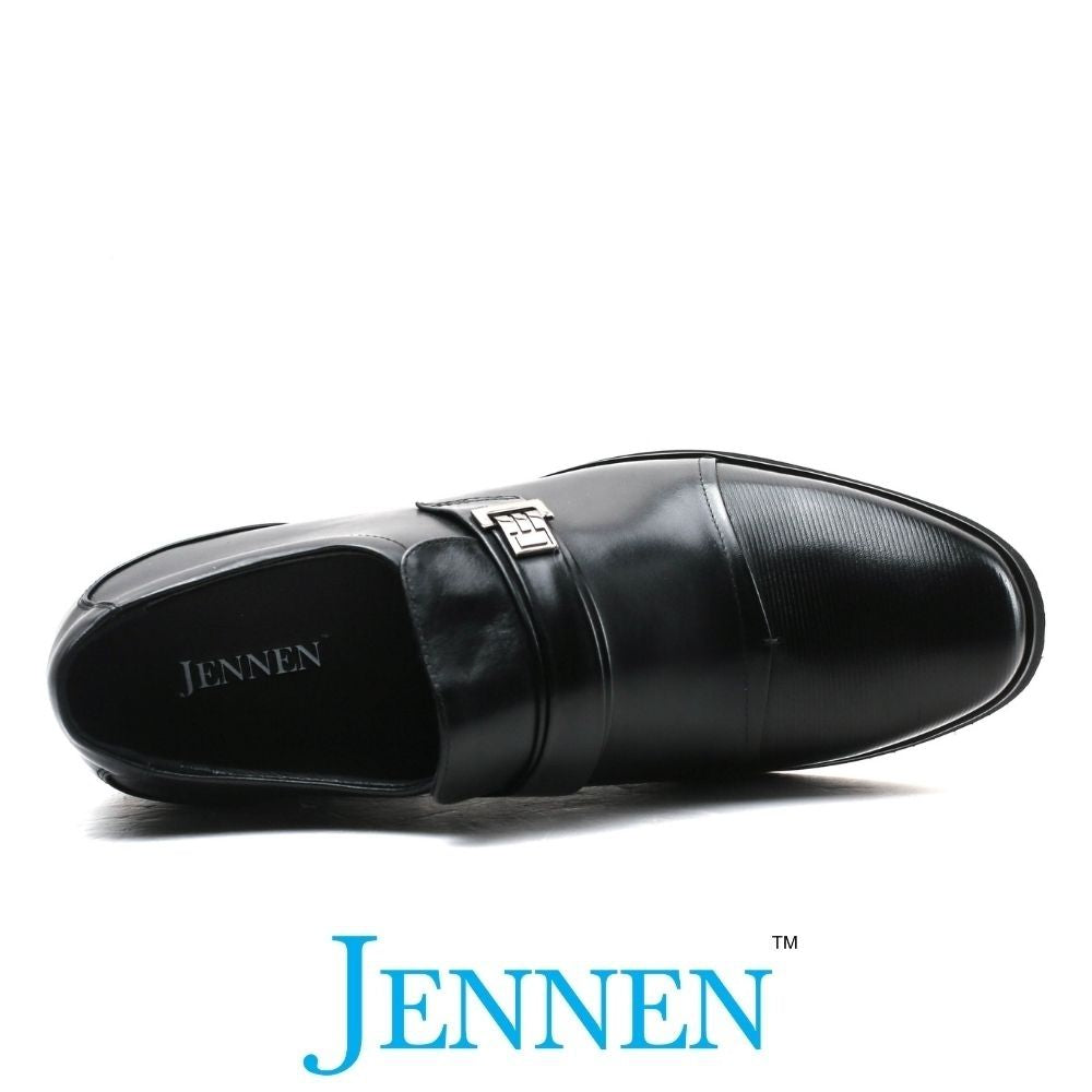 Mr. Janacek Black 10cm | 4 inches Tall Cuban Heel Shoes Men