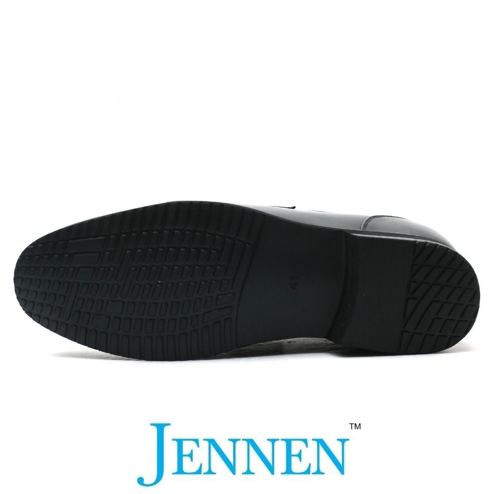 Mr. Janacek Black 10cm | 4 inches Tall Cuban Heel Shoes Men