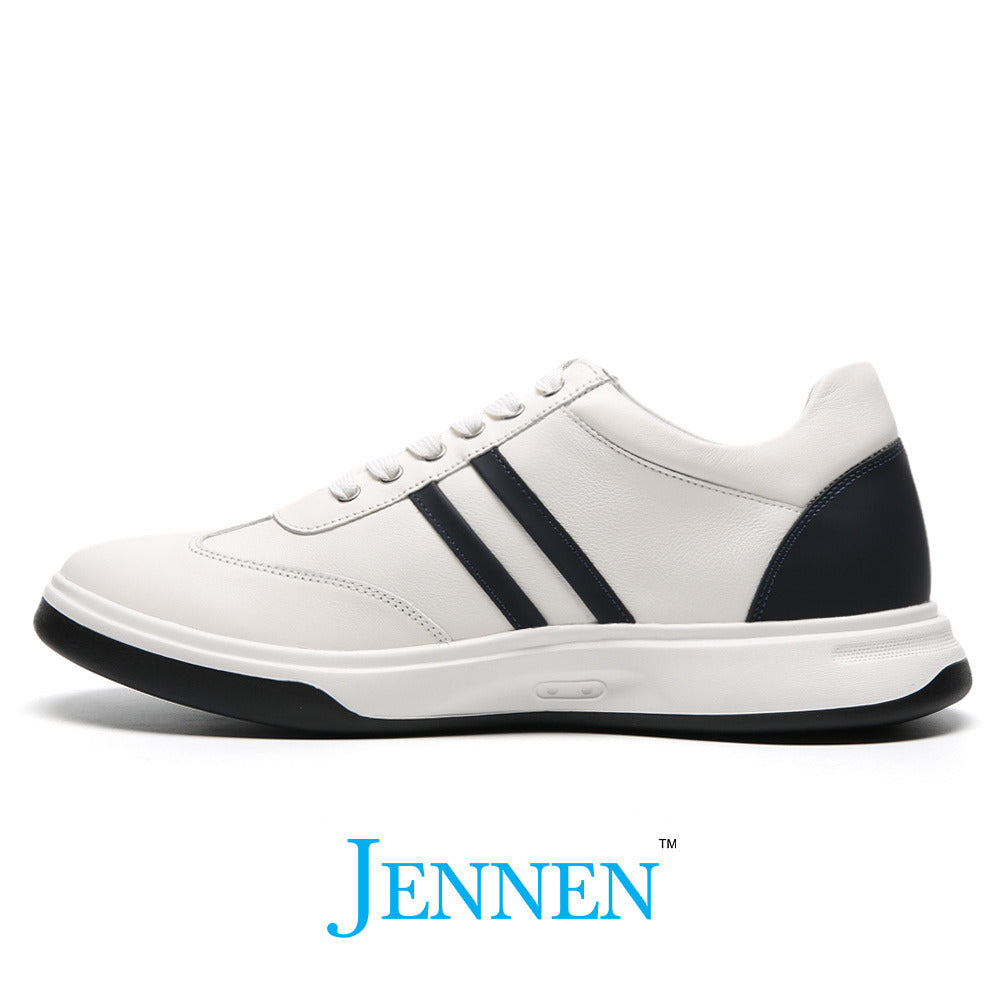 Mr. Jegatheesan 6cm | 2.4 Inches White Elevator Sneakers | Sporty Height Increasing Casual Shoes for Men