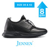 Mr. Joe 8cm | 3.2 inches Casual Lace Up Black Elevator Shoes for Men