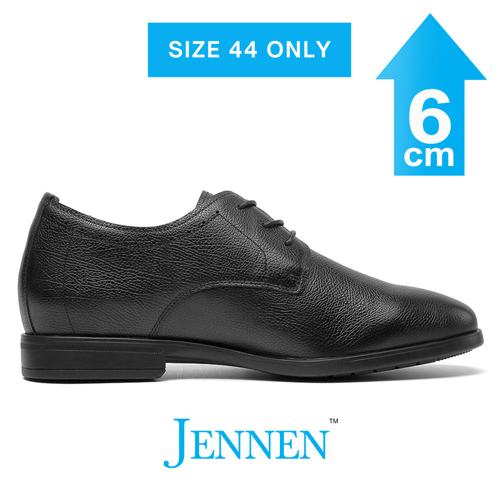 Mr. Kennedy 6cm | 2.4 inches Taller Black Lace Up Dress Shoes for Men