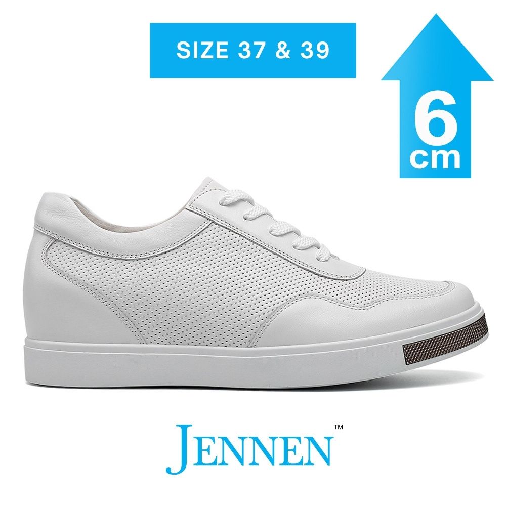 Mr. Nadal 6cm | 2.4 inches Taller White Classic Leather Sneakers