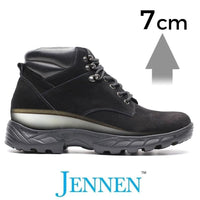 Mr. Nepal Black 7cm | 2.8 inches Tall Desert Hiking Style Boots Lift Heels
