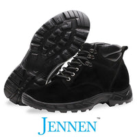 Mr. Nepal Black 7cm | 2.8 inches Tall Desert Hiking Style Boots Lift Heels