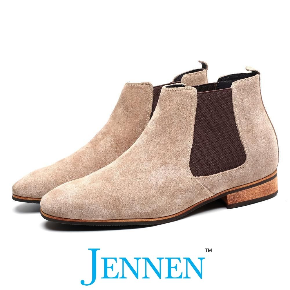 Mr. Norris Brown 7cm | 2.8 inches Taller Brown Elevator Chelsea Boots