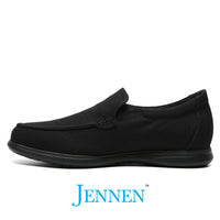 Mr. Parker 5cm | 2 Inches Black Canvas Elevator Sneakers | Lightweight Casual Height Increasing Shoes