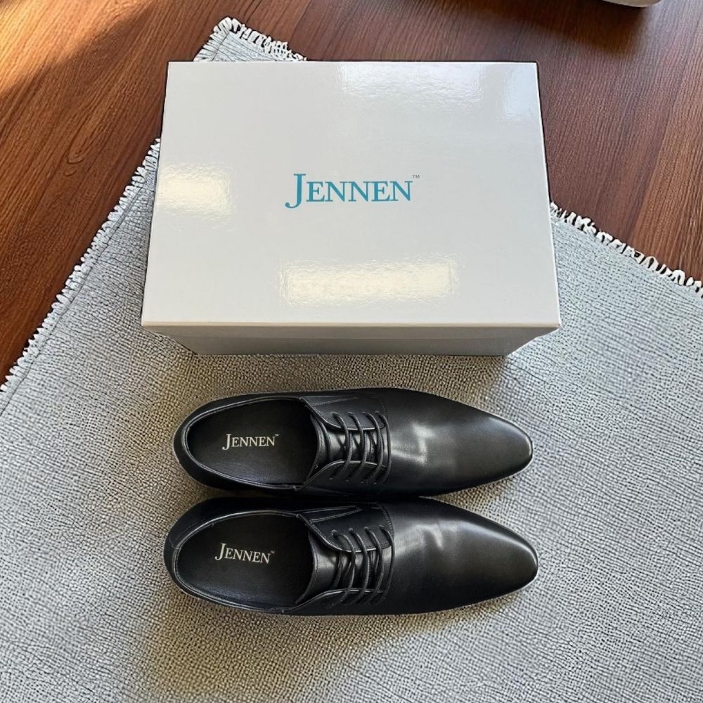 Wedding Black Non Bulky Platform Men Shoes