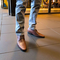 Mr. Parkinson Brown Vegan 8cm | 3.2 Inches Taller Formal Heeled Shoes