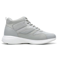 Mr. Pippen 8cm | 3.2 inches Grey Leather High Top Elevator Kicks