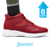 Mr. Pippen 8cm | 3.2 inches Bold Red Leather Instant Lift Sneakers