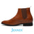 Mr. Shakespeare 7.5cm | 3 Inches Light Brown Chelsea Elevator Boots | Stylish Height Boosting Shoes for Men