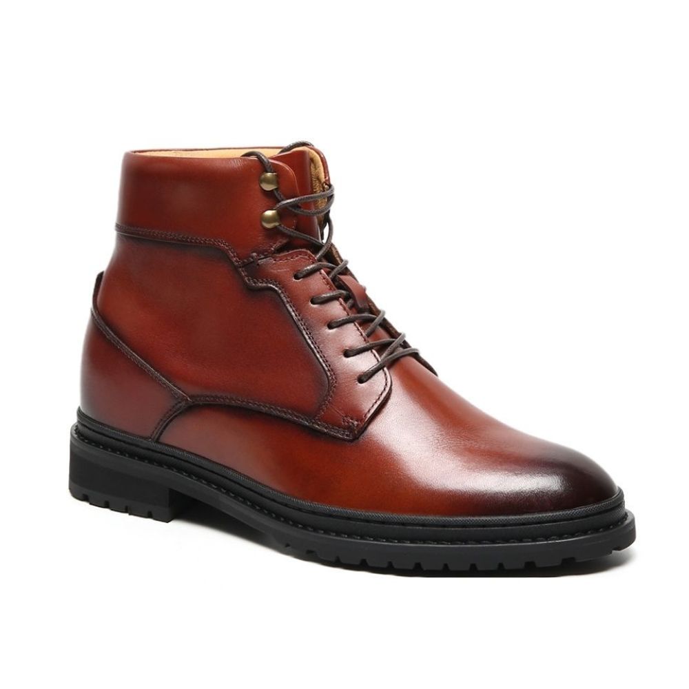 Casual Brown Elevator Boots