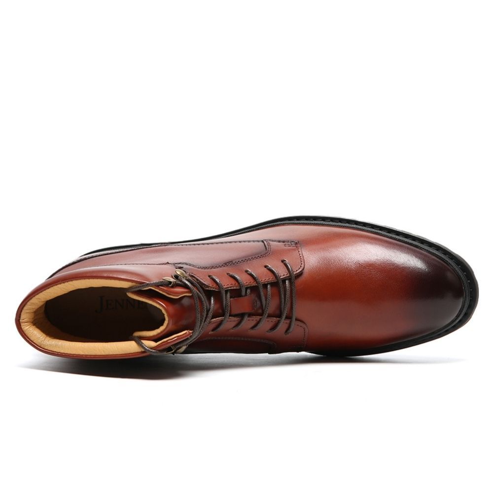 High top with lace brown leather with 3.2inches hidden lifts