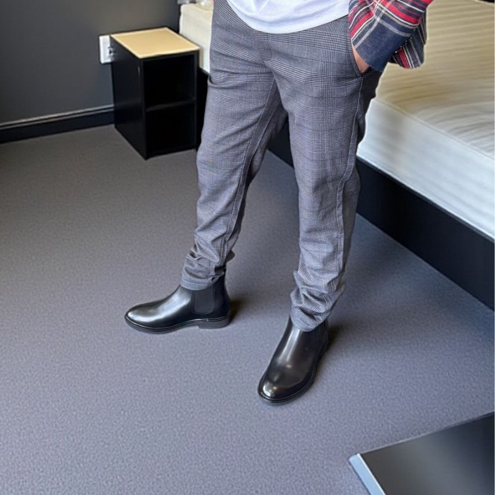 Slip On Black Boots for formal wear with hidden heels