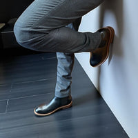 Black Classic Height Increasing Boots for Men