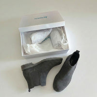 Mr. Tognetti Suede Dark Grey 7cm | Elevated Suede Boots (2.8")