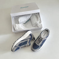 Mr. Williams Grey/Blue 7cm | Vegan Elevator Sneakers (2.8")