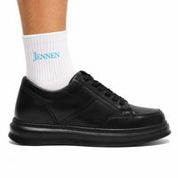 Mr. Federer All Black 7cm | Lightweight Height-Increasing Casual Sneakers (2.8")