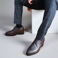 Mr. Orwell 10cm | 4 inches Brown Leather Elevator Dress Shoes for Men
