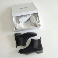 Mr. Tognetti Suede Black 7cm | Luxury Suede Platform Boots (2.8")