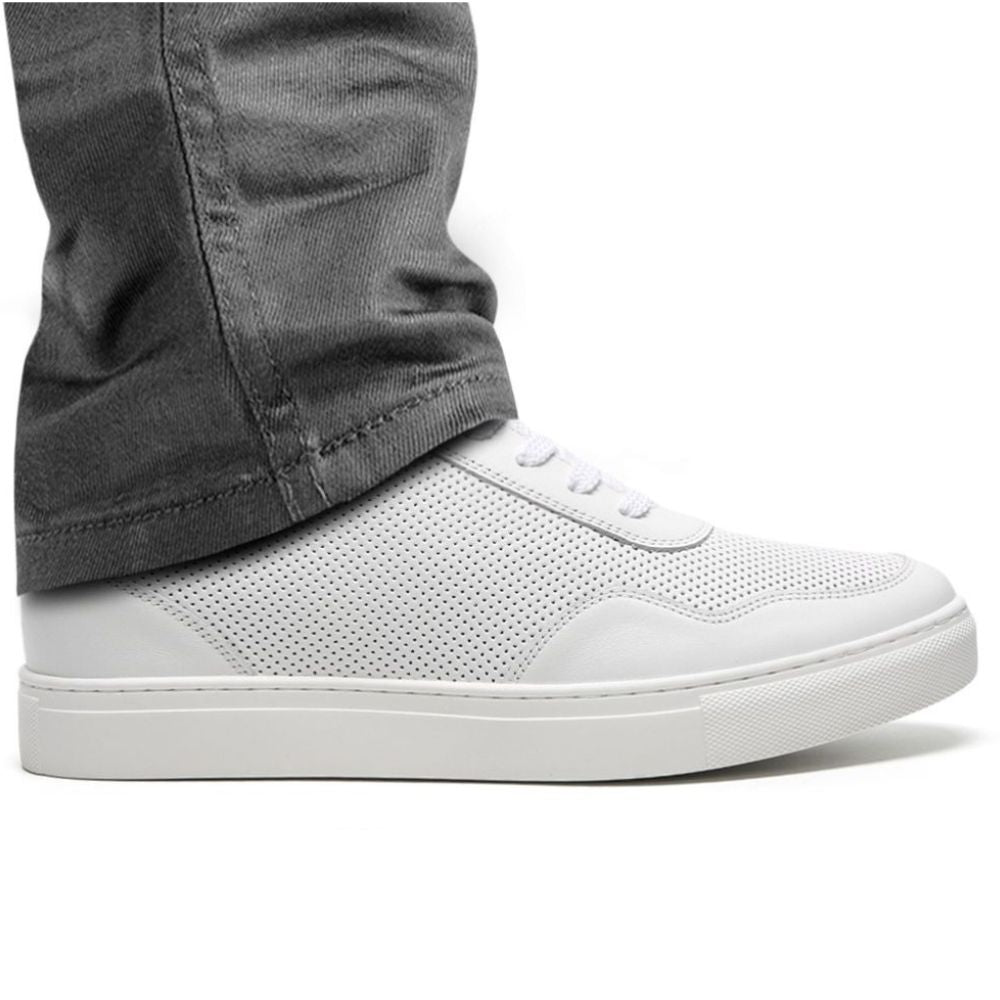 Mr. Nadal 6cm | 2.4 Inches Height Boost | Classic All White Elevator Sneakers