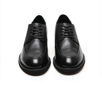 Black Leather Formal elevator shoes for men