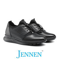 Mr. Joe 8cm | 3.2 inches Casual Lace Up Black Elevator Shoes for Men