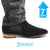 Mr. Norris Black 7cm | 2.8 inches Taller Black Suede Men Elevated Boots