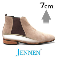 Mr. Norris Brown 7cm | 2.8 inches Taller Brown Elevator Chelsea Boots