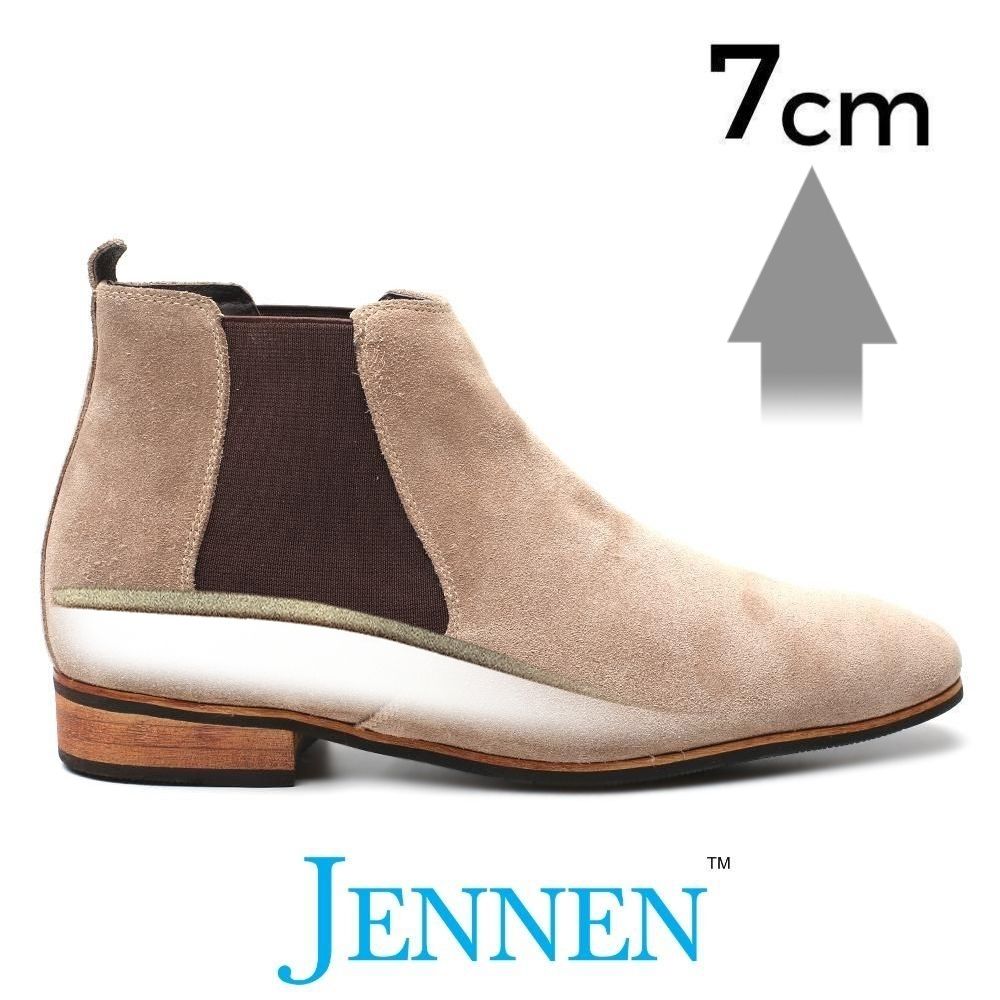 Mr. Norris Brown 7cm | 2.8 inches Taller Brown Elevator Chelsea Boots