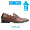 Mr. Deaton 7cm | 2.8 inches Men's Brown Slip-On Leather Shoes