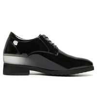 Mr. Orwell Patent Black 10cm | Patent Height-Boosting Formal Shoes (4")