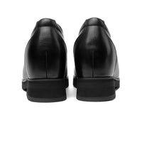 Back view of Black Elevator Formal Shoes with 10cm height