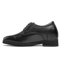 Black Business Height Boosting Shoes with Heels
