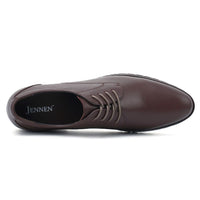 Mr. Orwell 10cm | 4 inches Brown Leather Elevator Dress Shoes for Men