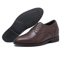 Mr. Orwell 10cm | 4 inches Brown Leather Elevator Dress Shoes for Men