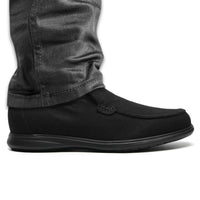 Mr. Parker 5cm | 2 Inches Black Canvas Elevator Sneakers | Lightweight Casual Height Increasing Shoes
