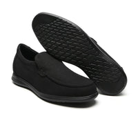 Casual Black Slip On Elevator Shoes