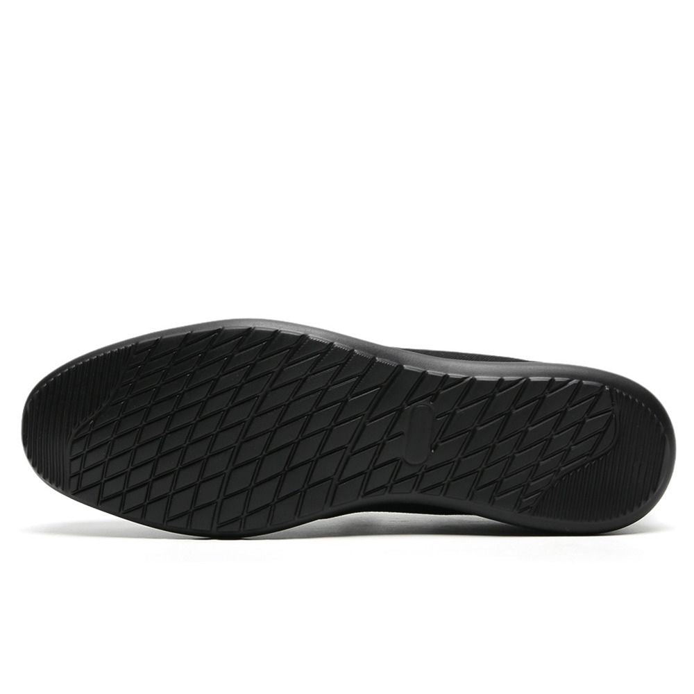 Mr. Parker 5cm | 2 Inches Black Canvas Elevator Sneakers | Lightweight Casual Height Increasing Shoes