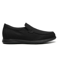 Mr. Parker 5cm | 2 Inches Black Canvas Elevator Sneakers | Lightweight Casual Height Increasing Shoes