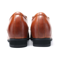 Mr. Parkinson Tan 8cm | Executive Elevator Formal Shoes (3.2")