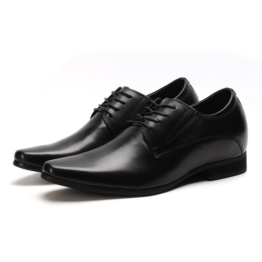 Formal Black Elevator Shoes with Non Compressing Insoles