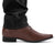 Mr. Parkinson brown vegan elevator wedding shoes for men with 8cm hidden lift, premium microfibre upper, and classic formal design by JENNEN Shoes.