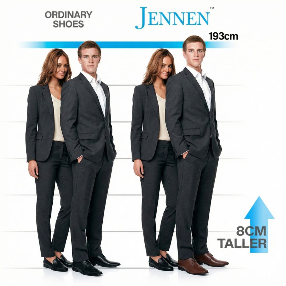 Mr. Parkinson Brown Vegan 8cm | 3.2 Inches Taller Formal Heeled Shoes