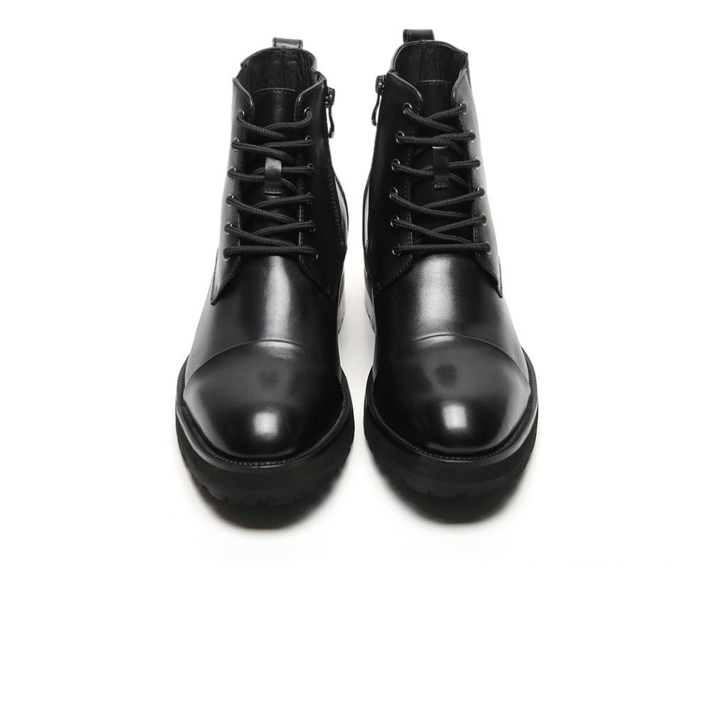 Urban Street Style Black Elevator Boots
