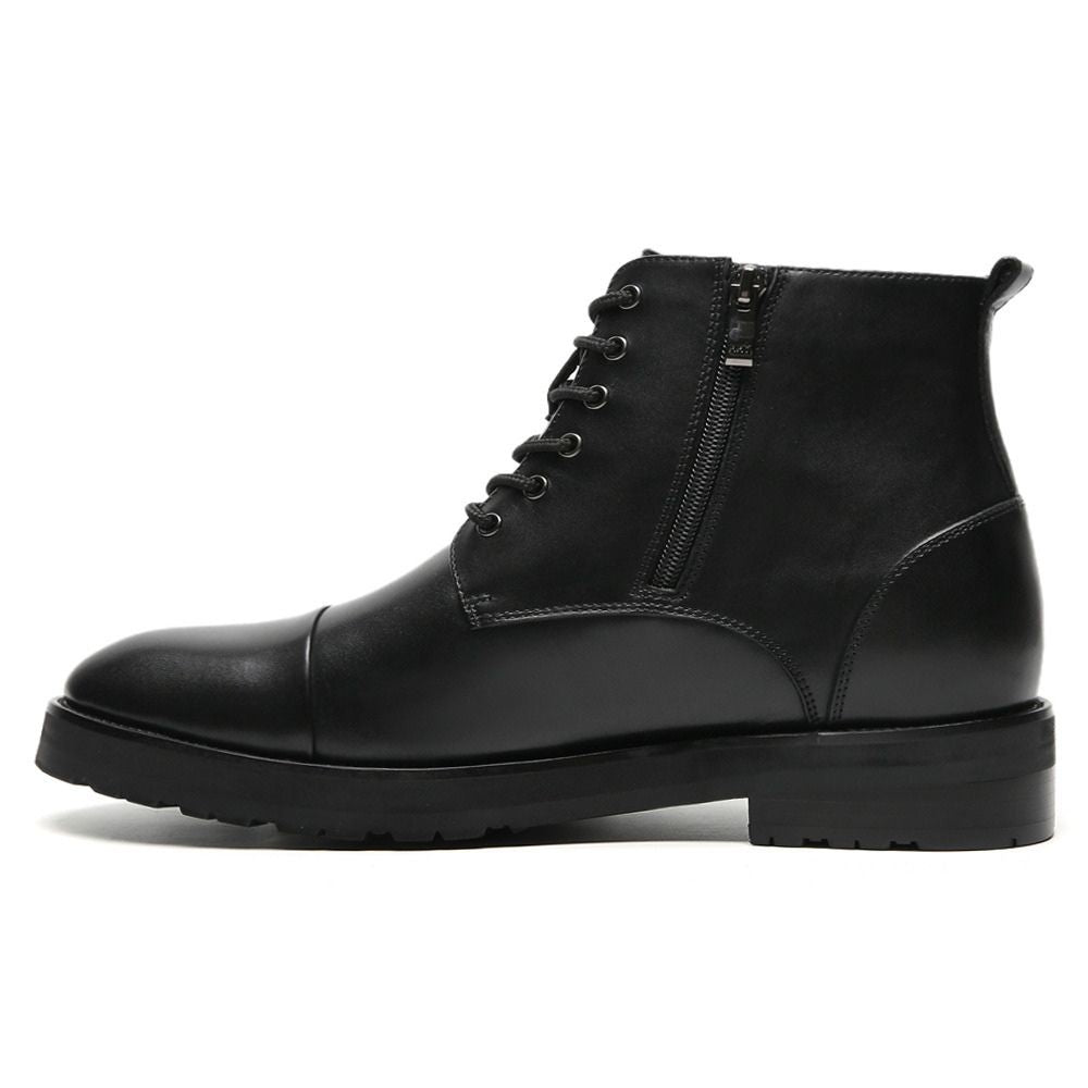 Hi top black elevator boots