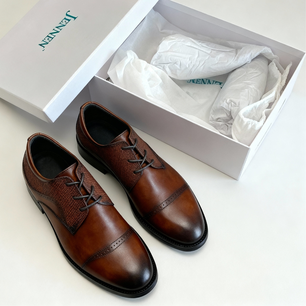 Mr. Picasso 6cm | 2.4 Inches Height Boost | Stylish Dark Brown Elevator Shoes