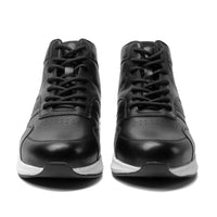 Height increasing black sneakers