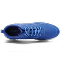 Stylish Casual Blue Sneakers with 8cm hidden heels