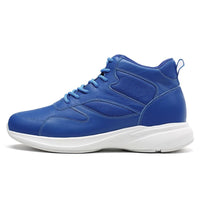 Lace up Blue Sneakers with hidden lifts
